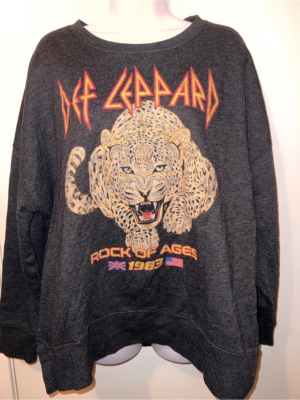 Rock of Ages 1989 Charcoal Graphic Sweatshirt